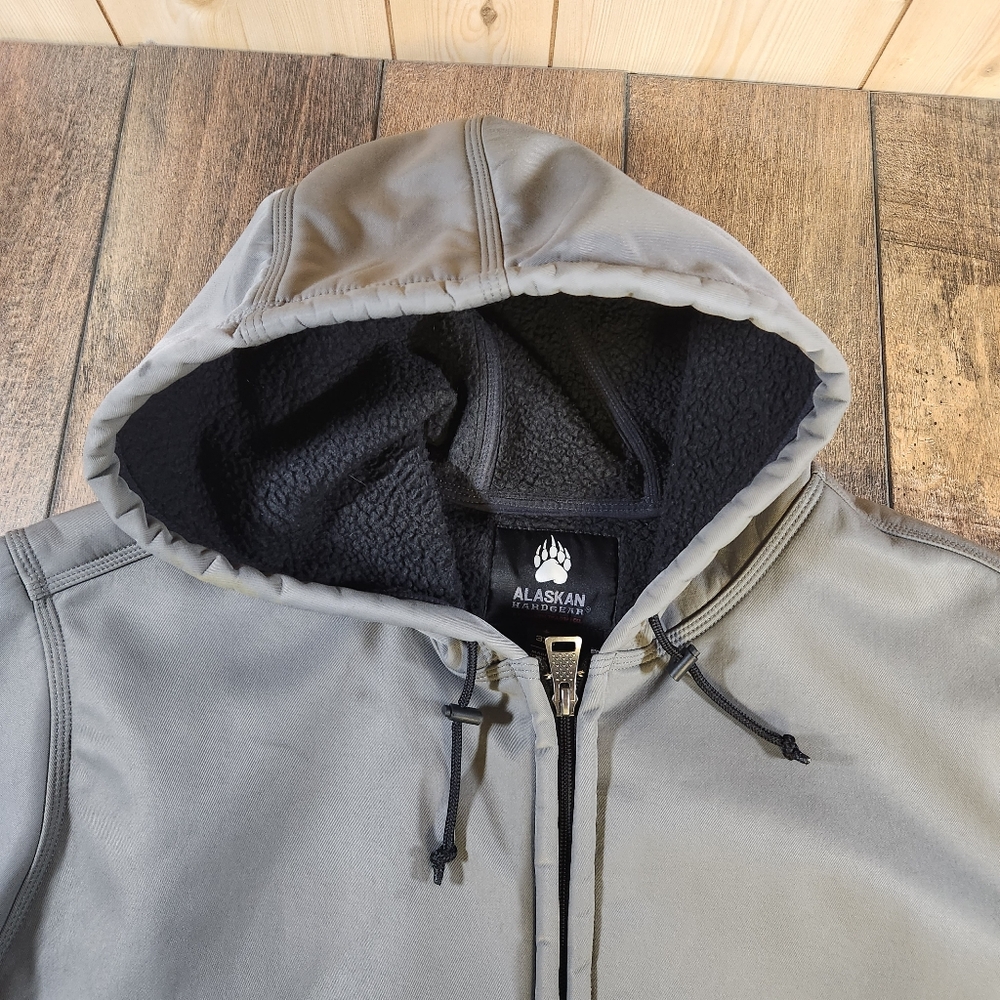Alaskan Hardgear 3XL AKHG Duluth Trading Prudhoe Bay Hoodie Gray Canvas Coat - Picture 2 of 10